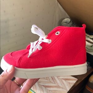 Red Canvas Kids Sneakers